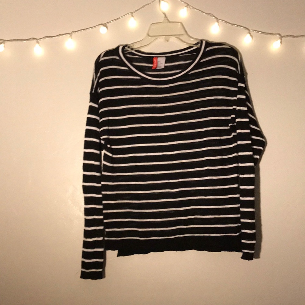 Black and white stripped long sleeve